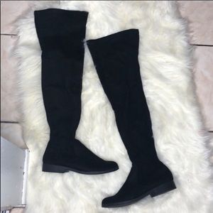 Black over the knee boots
